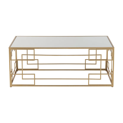 Coffee Table Lines Metal/Glass Gold J-Line