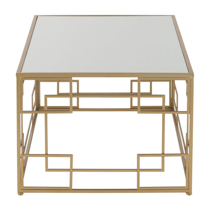 Coffee Table Lines Metal/Glass Gold J-Line
