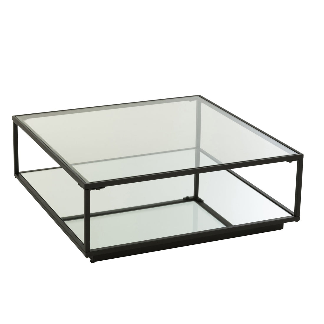 Coffee Table Metal/Glass Black J-Line