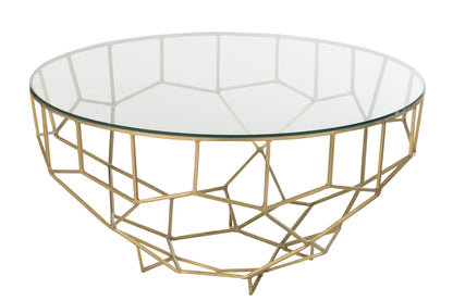 Coffee Table Moza Metal/Glass Gold J-Line