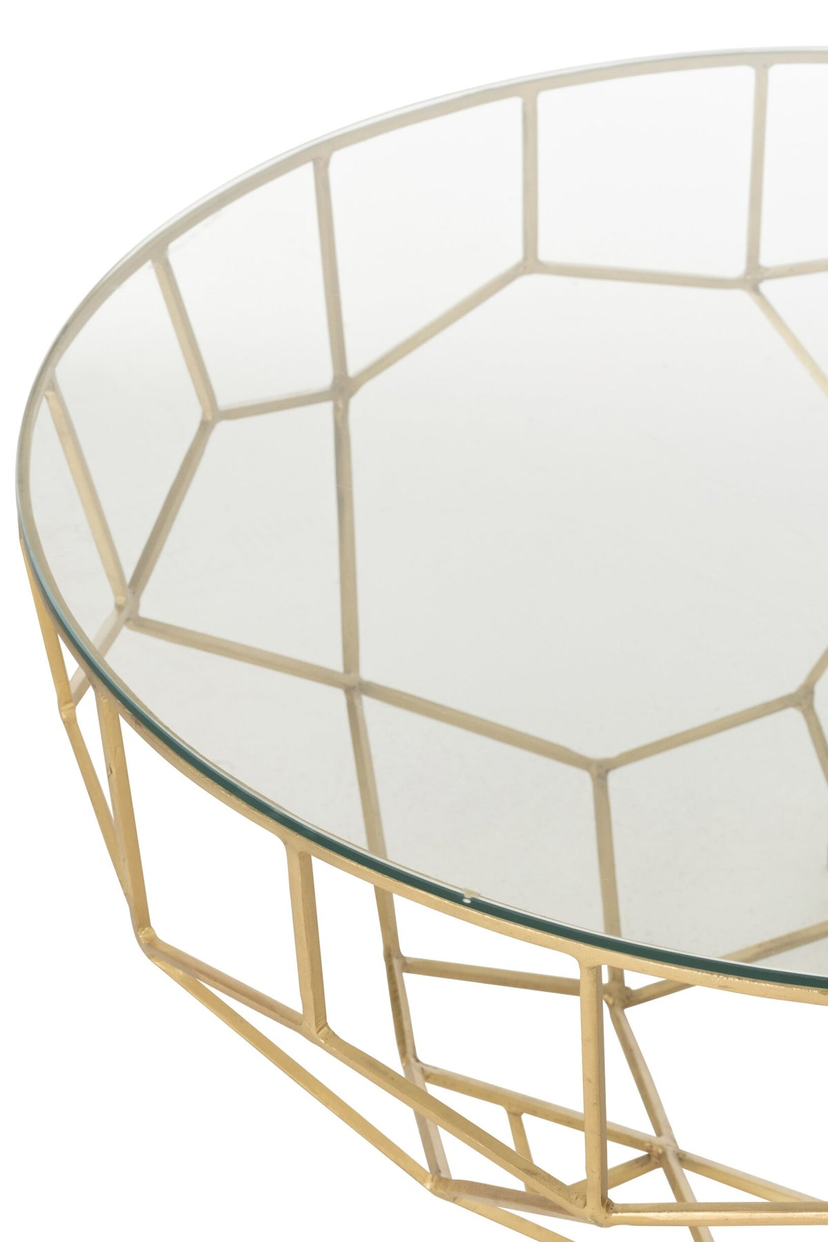 Coffee Table Moza Metal/Glass Gold J-Line