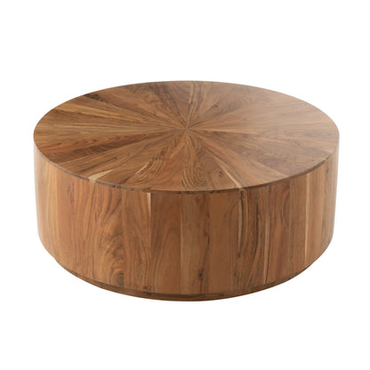 Coffee Table Round Acacia Wood/MDF Natural J-Line