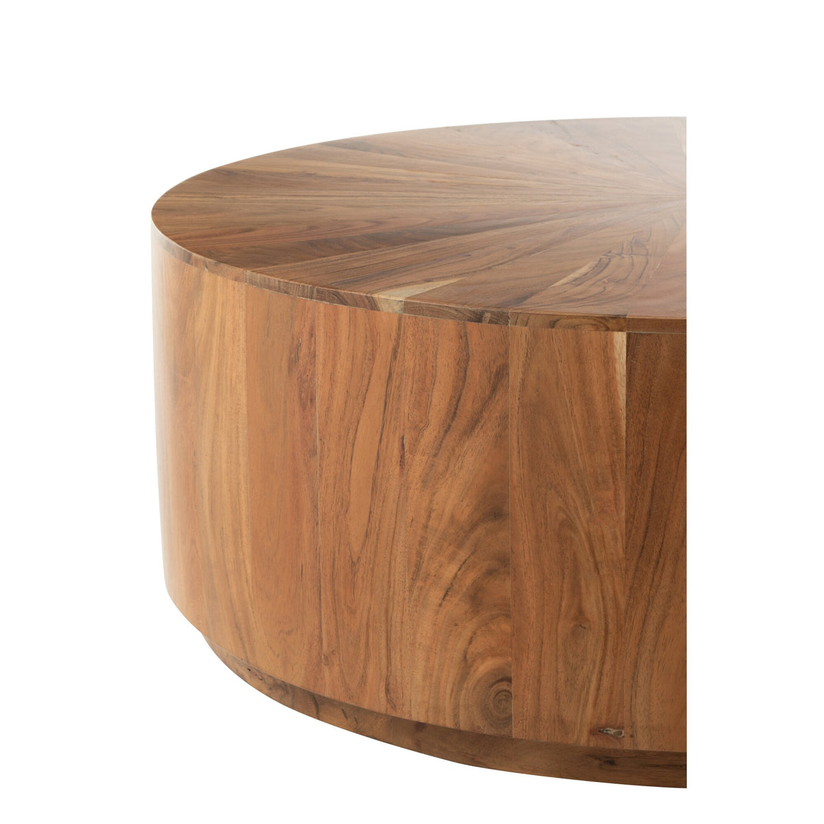 Coffee Table Round Acacia Wood/MDF Natural J-Line