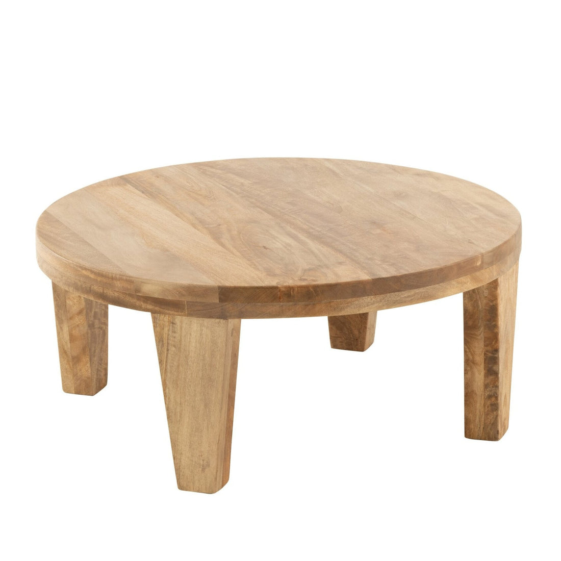 Coffee Table Round Mango Wood Natural J-Line