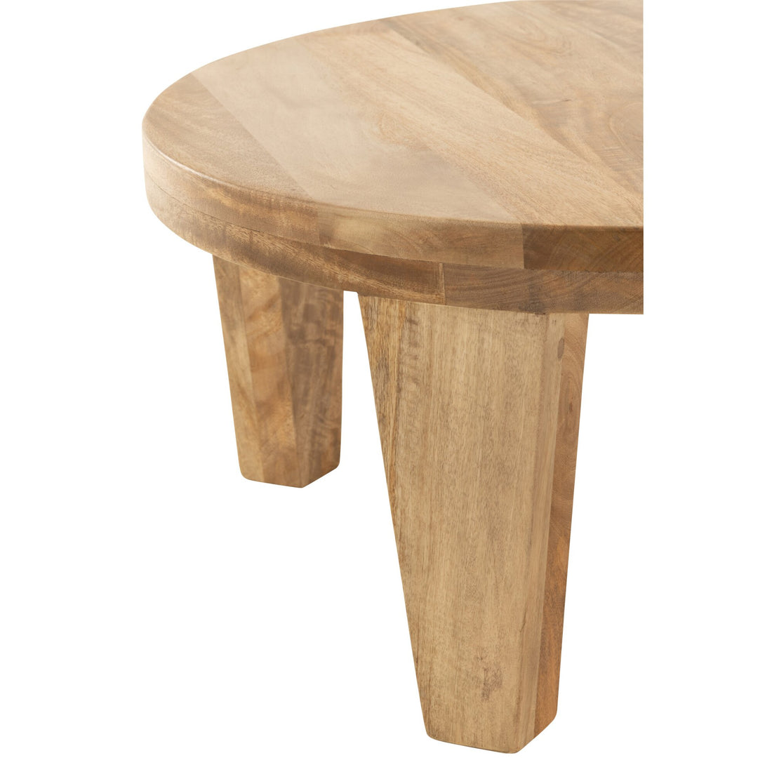 Coffee Table Round Mango Wood Natural J-Line