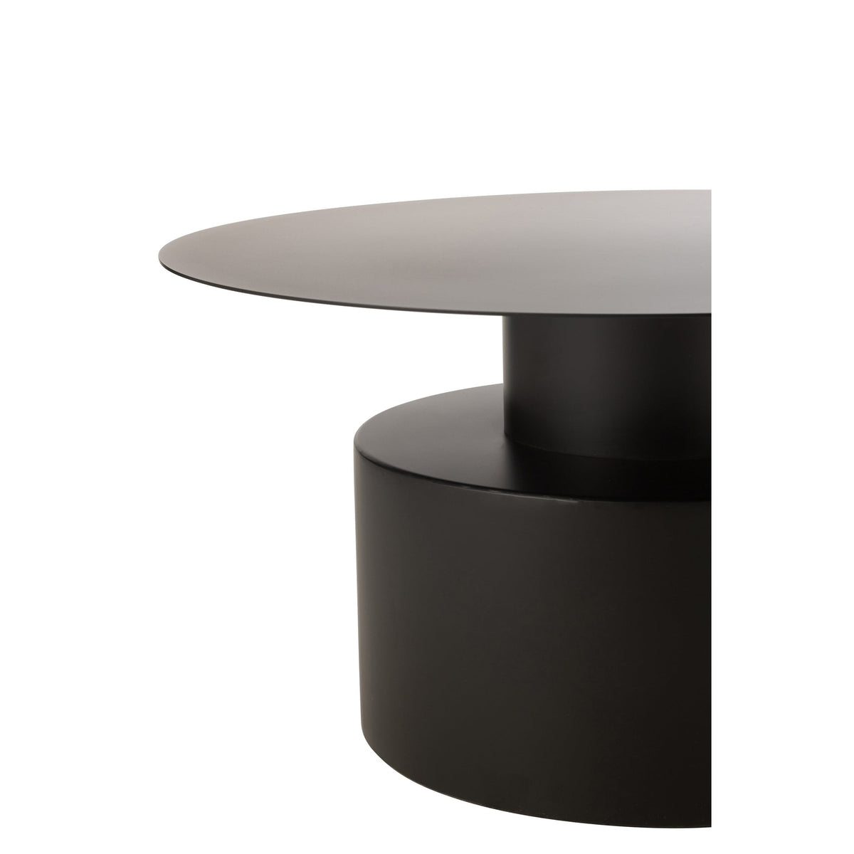 Coffee Table Round Metal Black J-Line