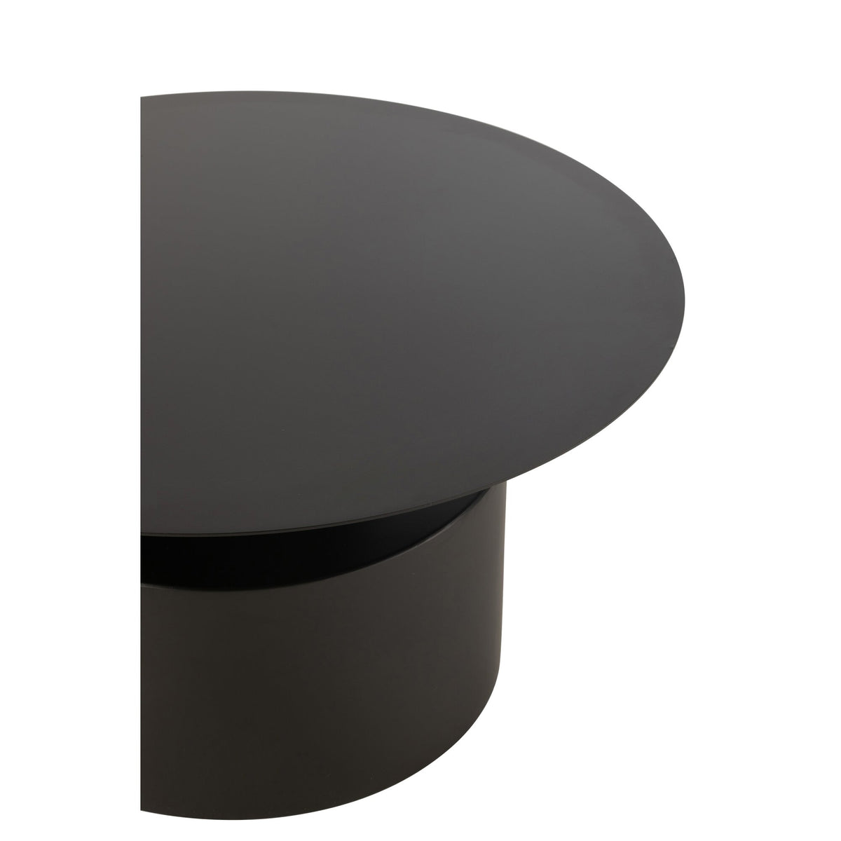 Coffee Table Round Metal Black J-Line