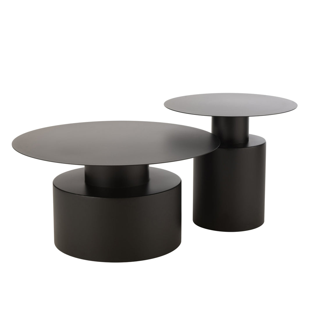 Coffee Table Round Metal Black J-Line