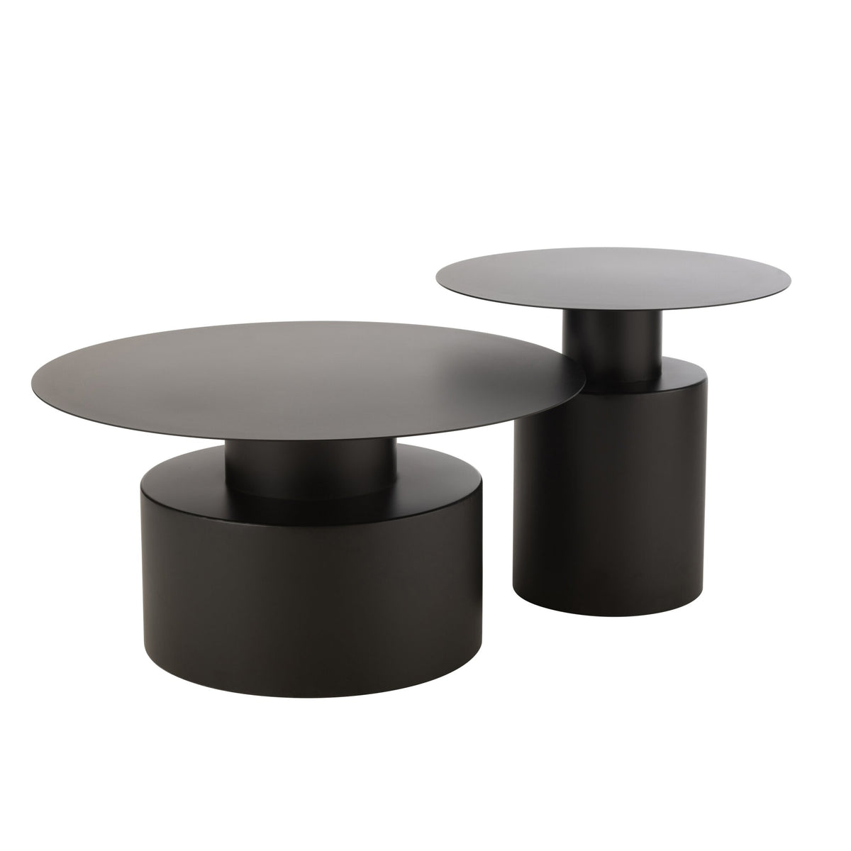 Coffee Table Round Metal Black J-Line