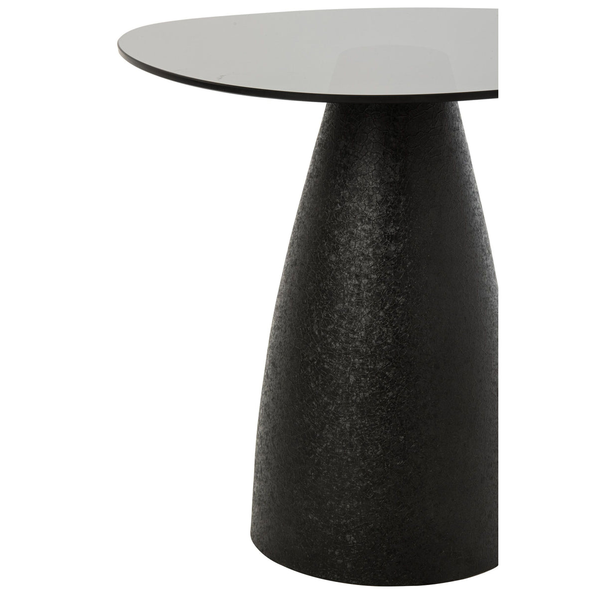 Coffee Tables Glass/Metal Black Set of 2 J-Line