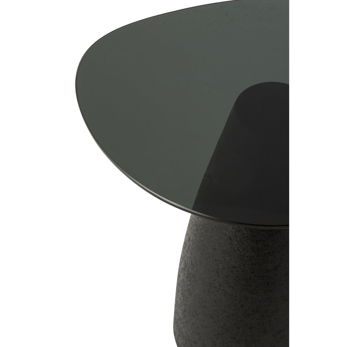Coffee Tables Glass/Metal Black Set of 2 J-Line