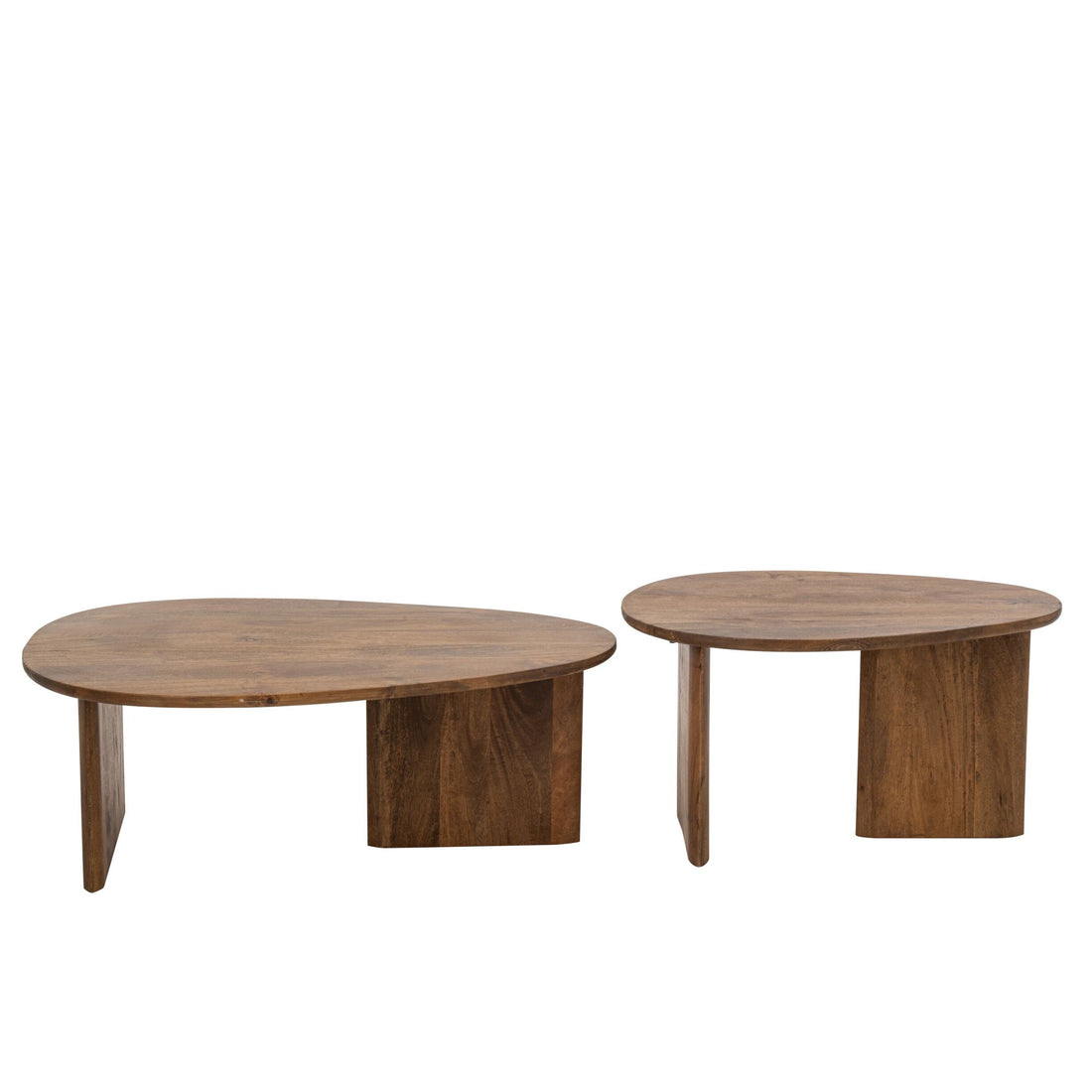 Natural Mango Wood Coffee Table Set of 2 J-Line