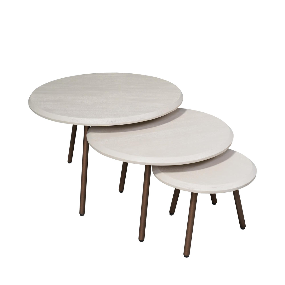 Ronde Ohio salontafels van 70, 60 en 50 cm van Starfurn