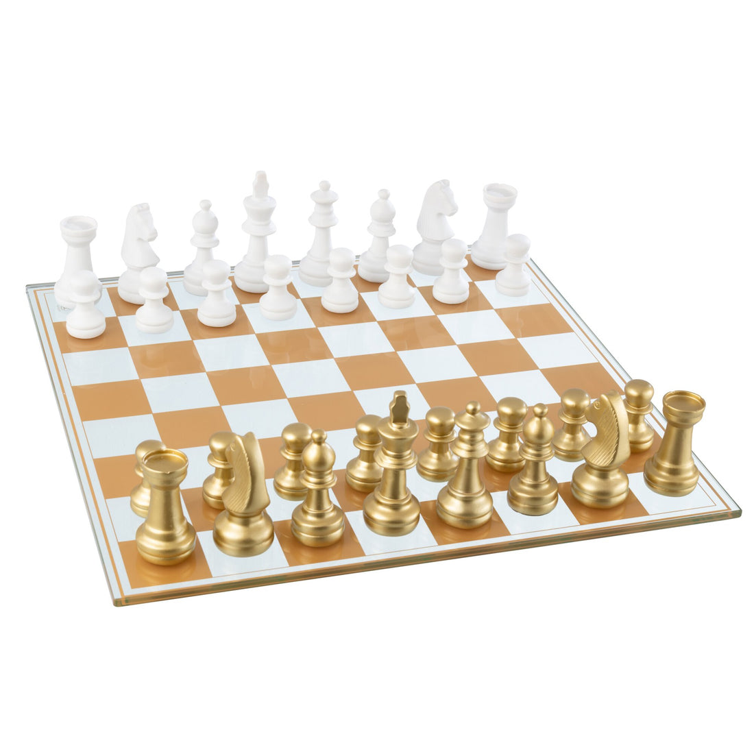 Chess Set Glass Polyresin Multicolor J-Line