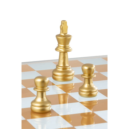 Chess Set Glass Polyresin Multicolor J-Line