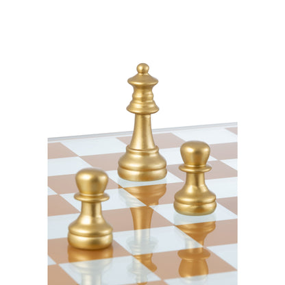 Chess Set Glass Polyresin Multicolor J-Line