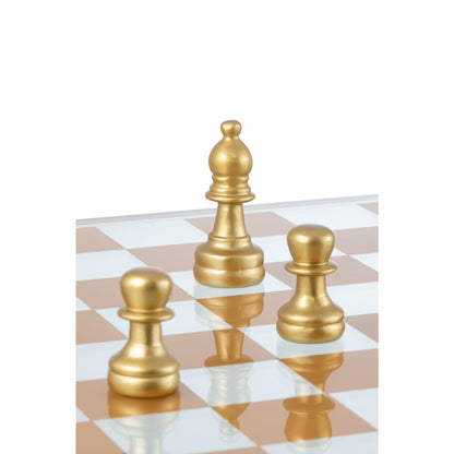 Chess Set Glass Polyresin Multicolor J-Line