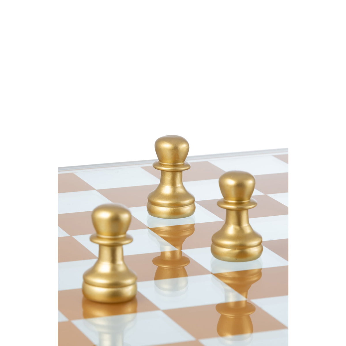 Chess Set Glass Polyresin Multicolor J-Line