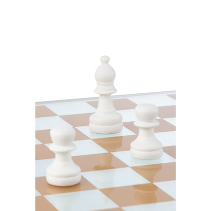 Chess Set Glass Polyresin Multicolor J-Line