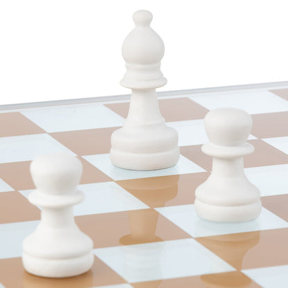 Chess Set Glass Polyresin Multicolor J-Line