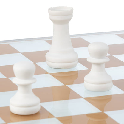 Chess Set Glass Polyresin Multicolor J-Line