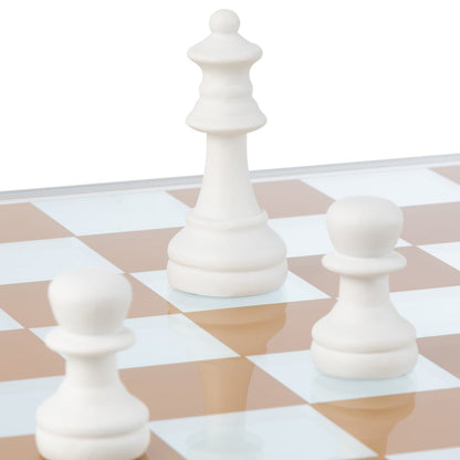 Chess Set Glass Polyresin Multicolor J-Line