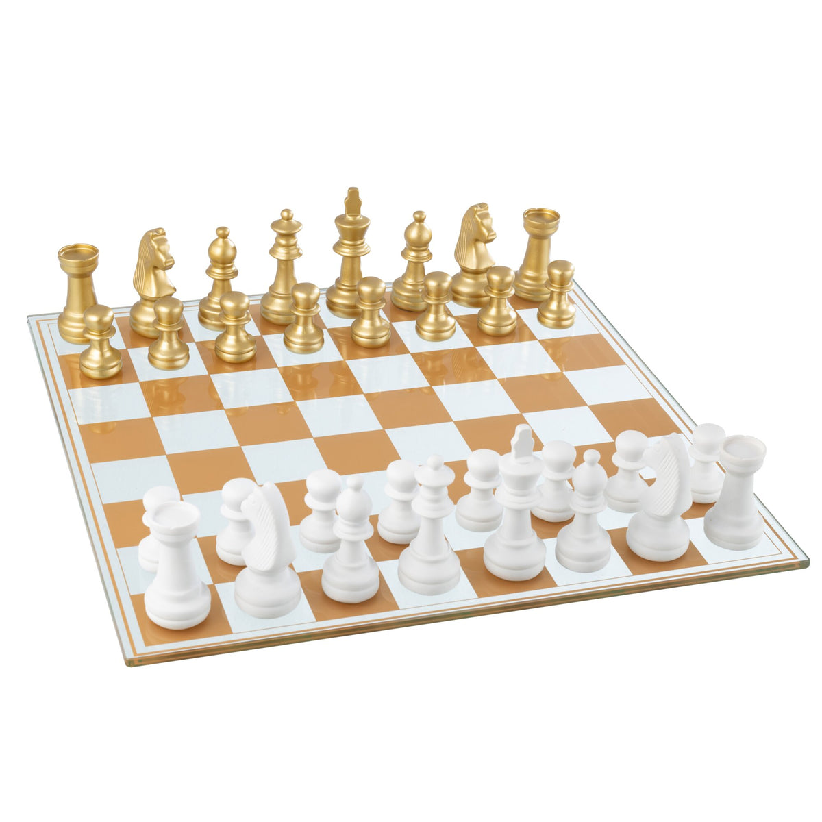 Chess Set Glass Polyresin Multicolor J-Line