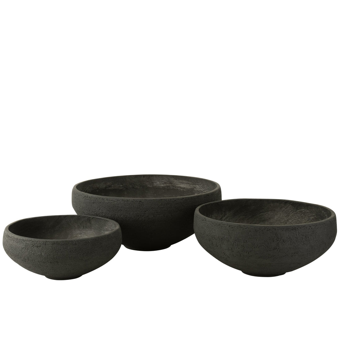 Black Fiber Clay Bowl Set of 3 J-Line