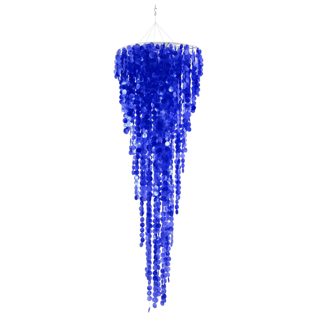Capiz Shell Pendant Light Blue Large Ø80cm x H250cm J-Line
