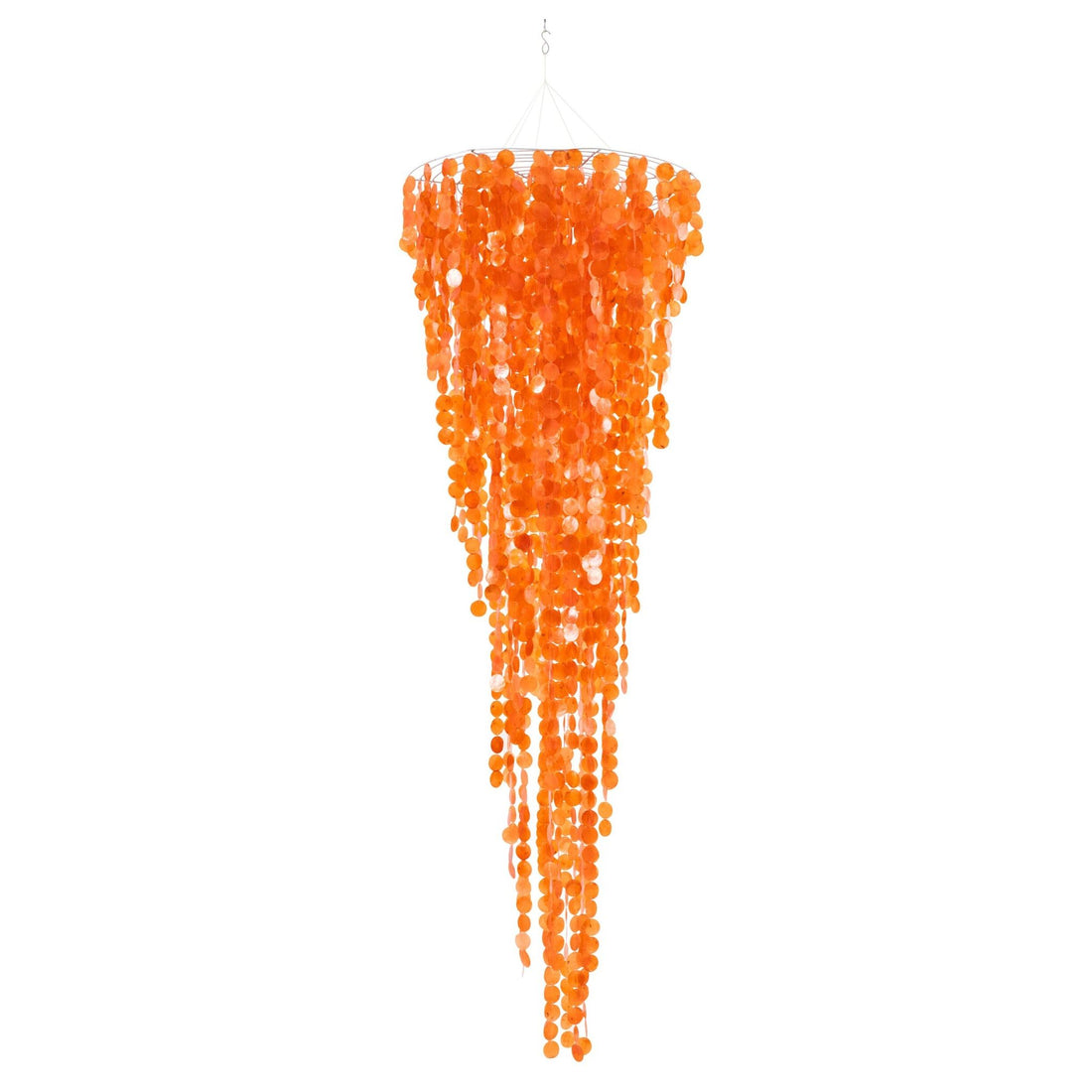 Capiz Shell Pendant Light Orange Large Ø80cm x H250cm J-Line