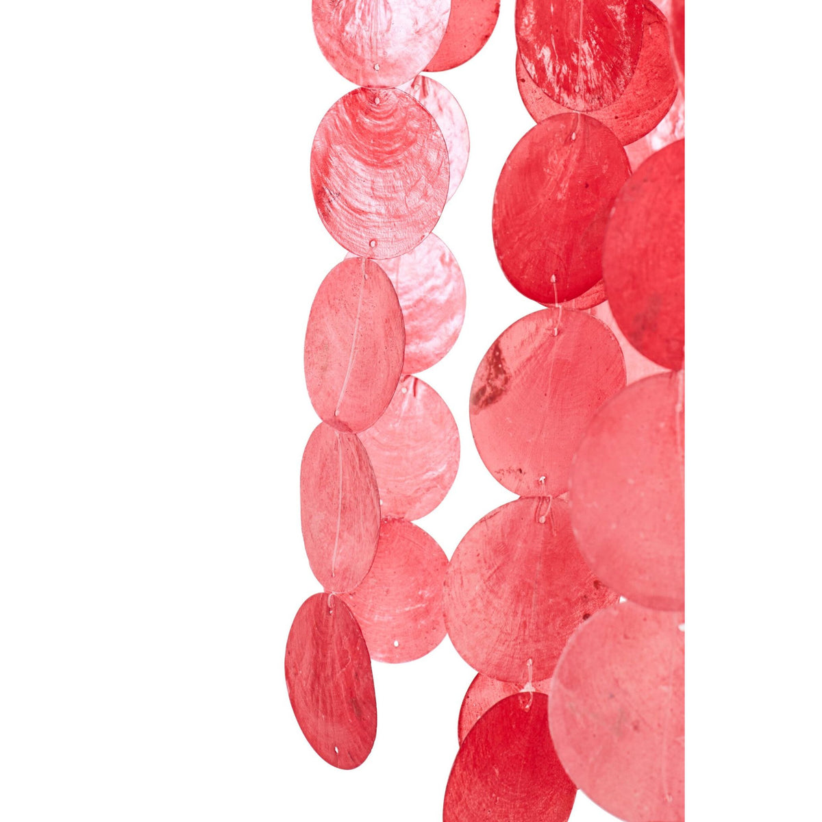 Capiz Shell Pendant Red Large Ø80cm x H250cm J-Line
