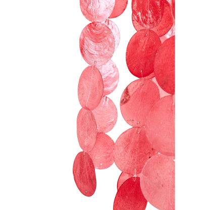 Capiz Shell Pendant Red Large Ø80cm x H250cm J-Line