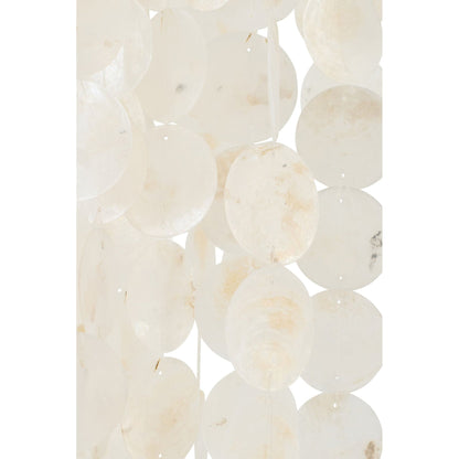 Capiz Shell Pendant Light White Large Ø80cm x H250cm J-Line