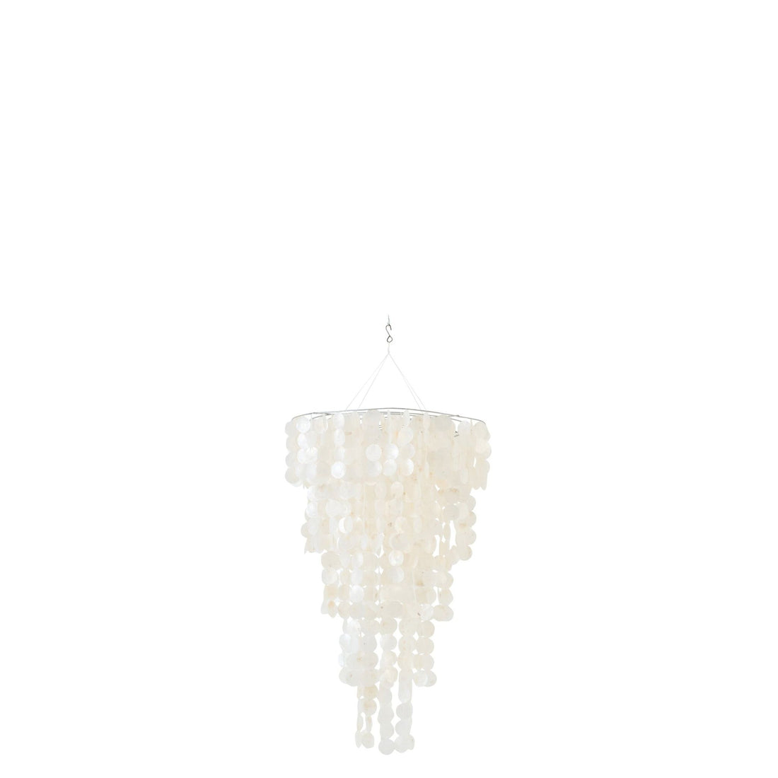 Capiz Shell Pendant White Small Ø60cm x H100cm J-Line