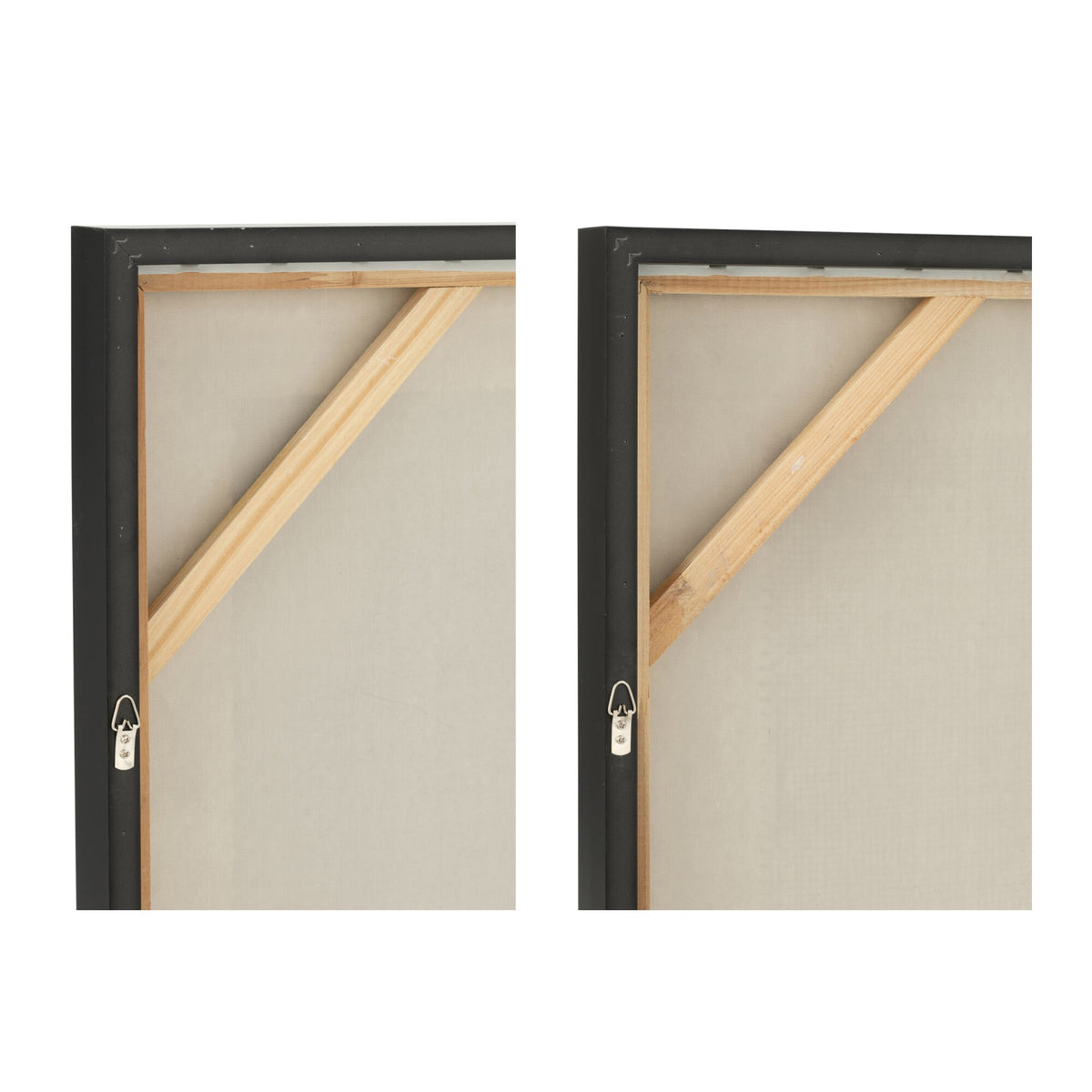 J-Line Lame Acrylic Painting Set in Ecru/Taupe, Set of 2