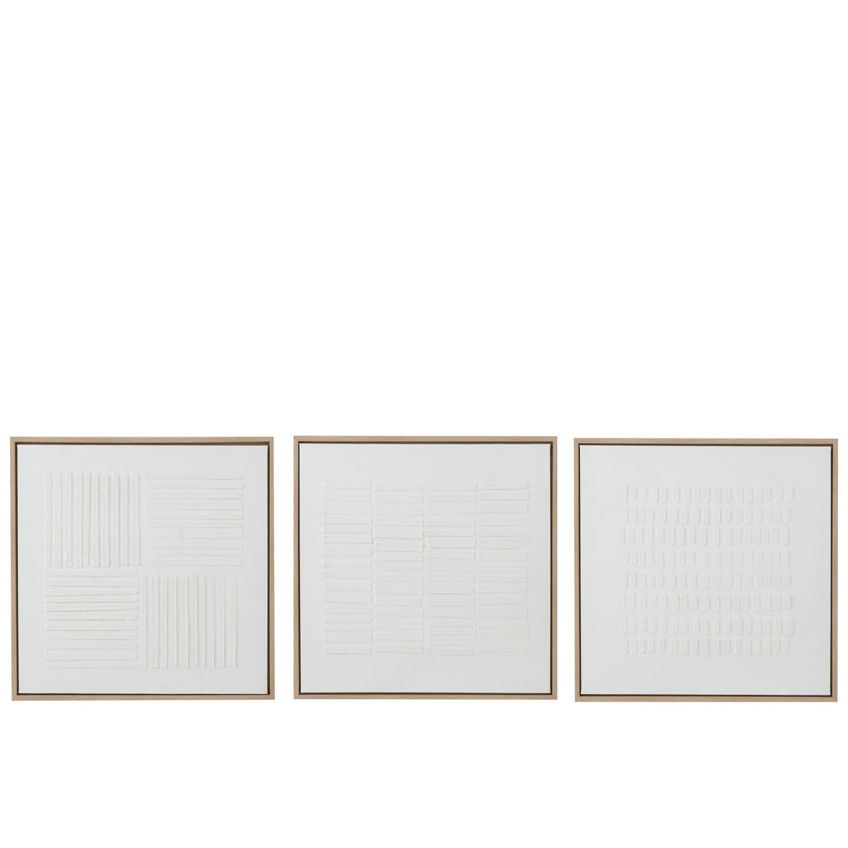 Painting Lines Canvas White Set of 3 J-Line