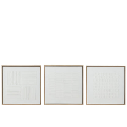 Painting Lines Canvas White Set of 3 J-Line