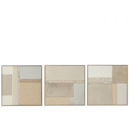 Painting Tod Canvas/Pine Wood Set of 3 J-Line