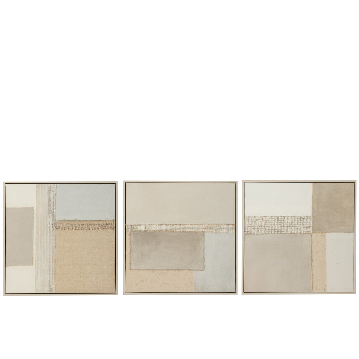 Painting Tod Canvas/Pine Wood Set of 3 J-Line