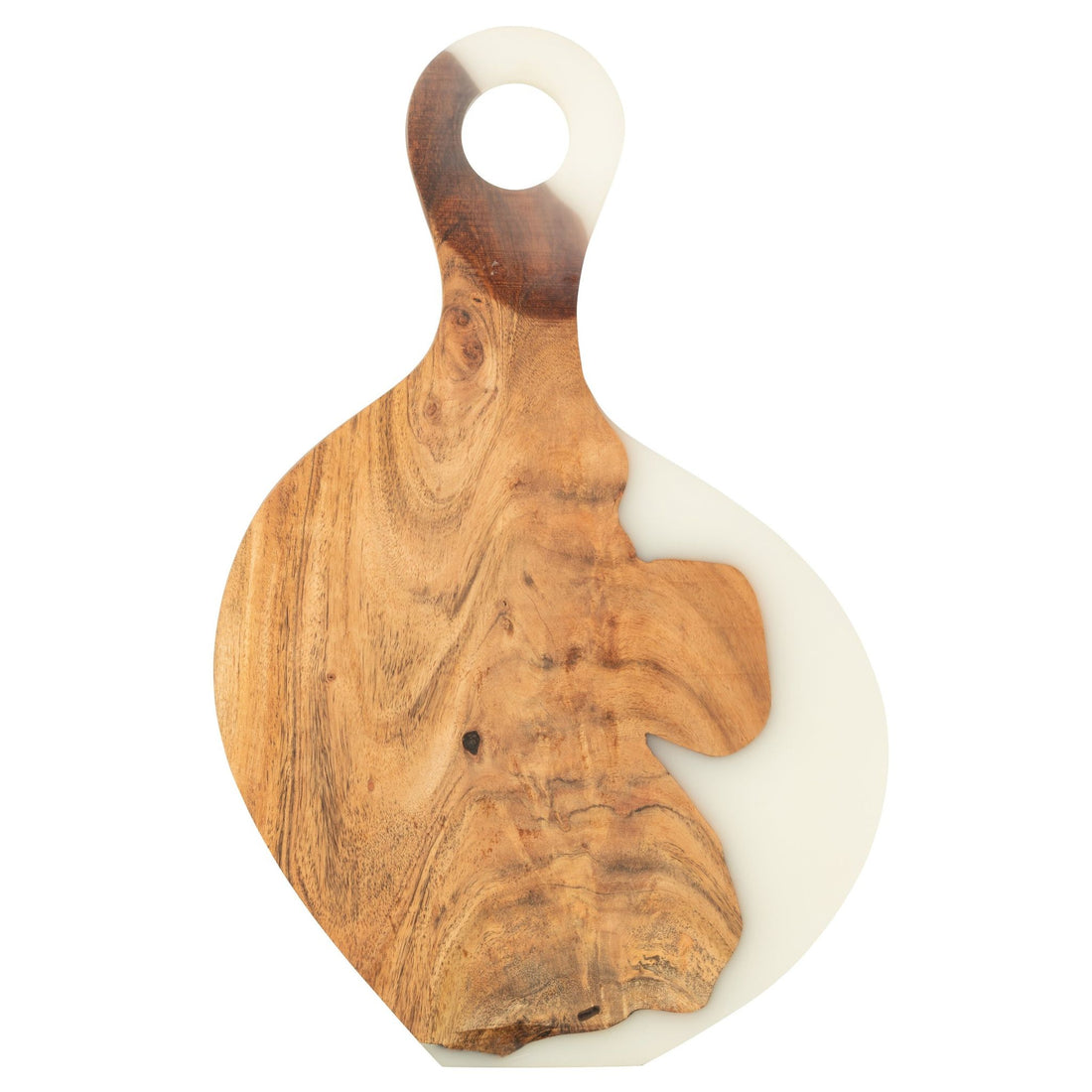 Serving Board Modern Acacia Wood/Epoxy Resin Natural/White J-Line