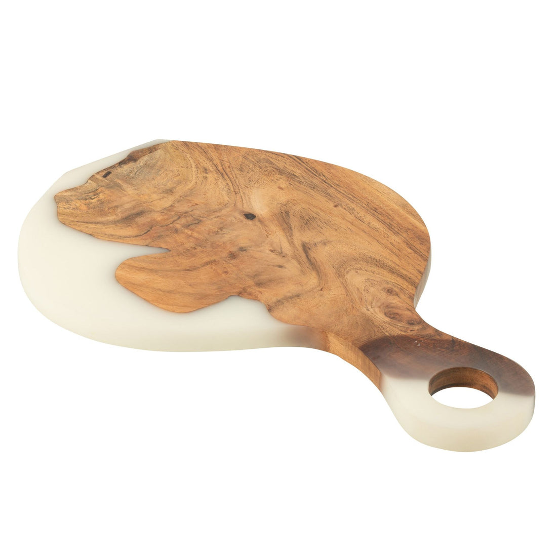 Serving Board Modern Acacia Wood/Epoxy Resin Natural/White J-Line