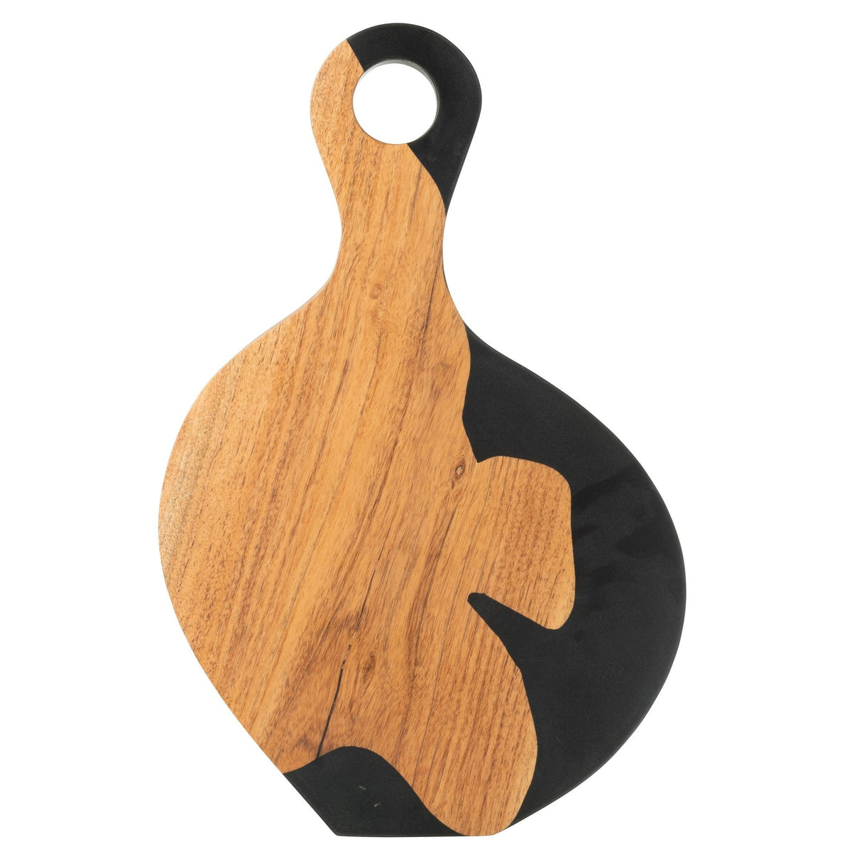 Serving Board Modern Acacia Wood/Epoxy Resin Natural/Black J-Line