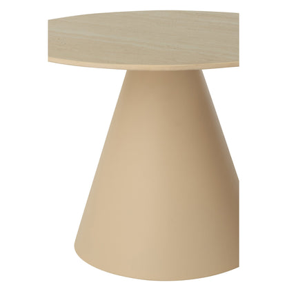 Set of 2 Cone Side Tables Iron Ecru/Beige J-Line