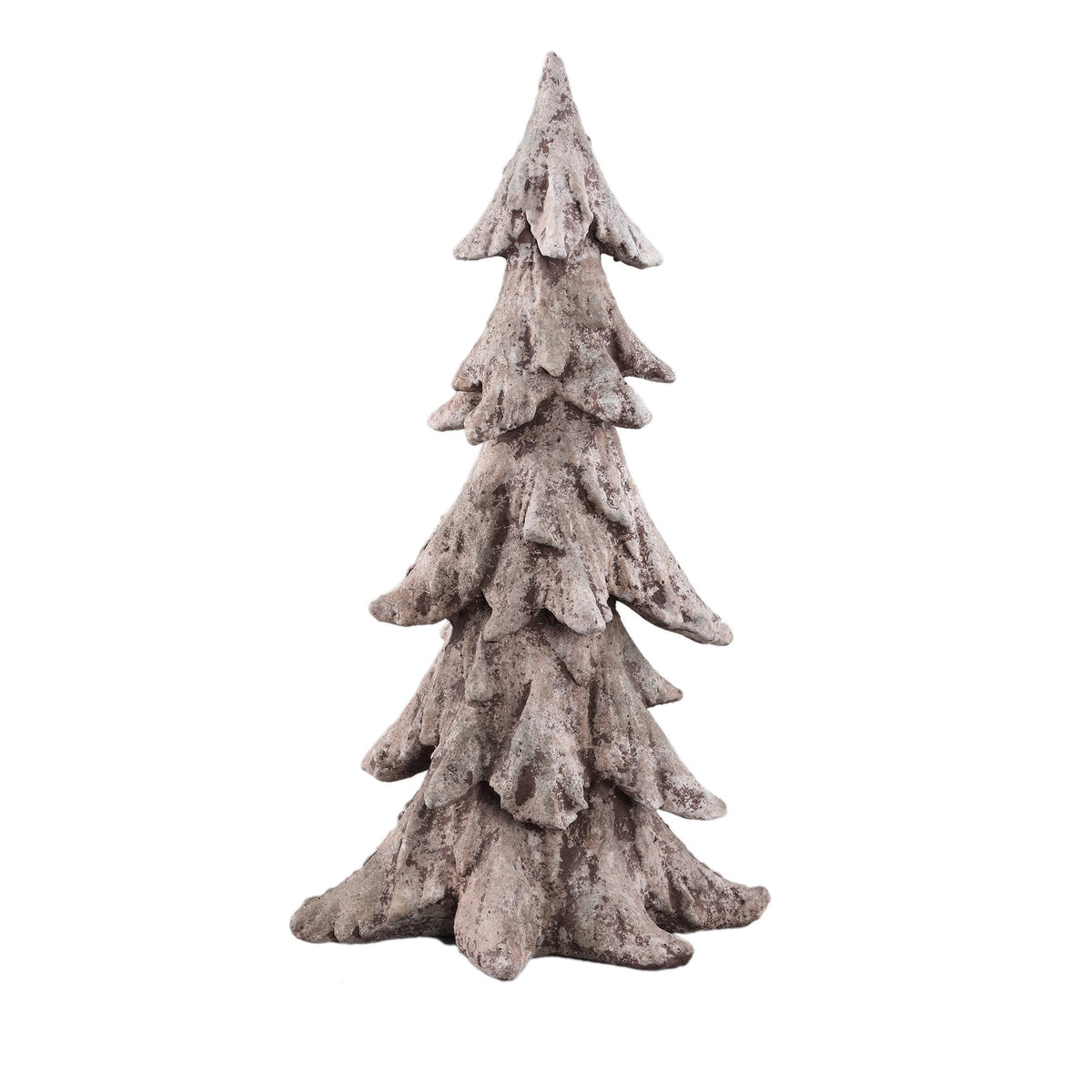 Set Van 3 Hascal Kerstbomen Cement Lichtbruin van PTMD, Hascal Kerstboom Large uit de set los op witte achtergrond