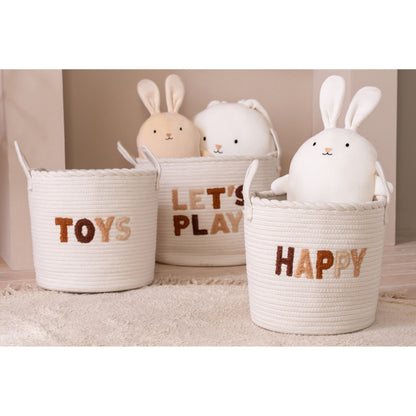 Set Van 3 Mand Kinderen Katoen Wit/Bruin J-Line