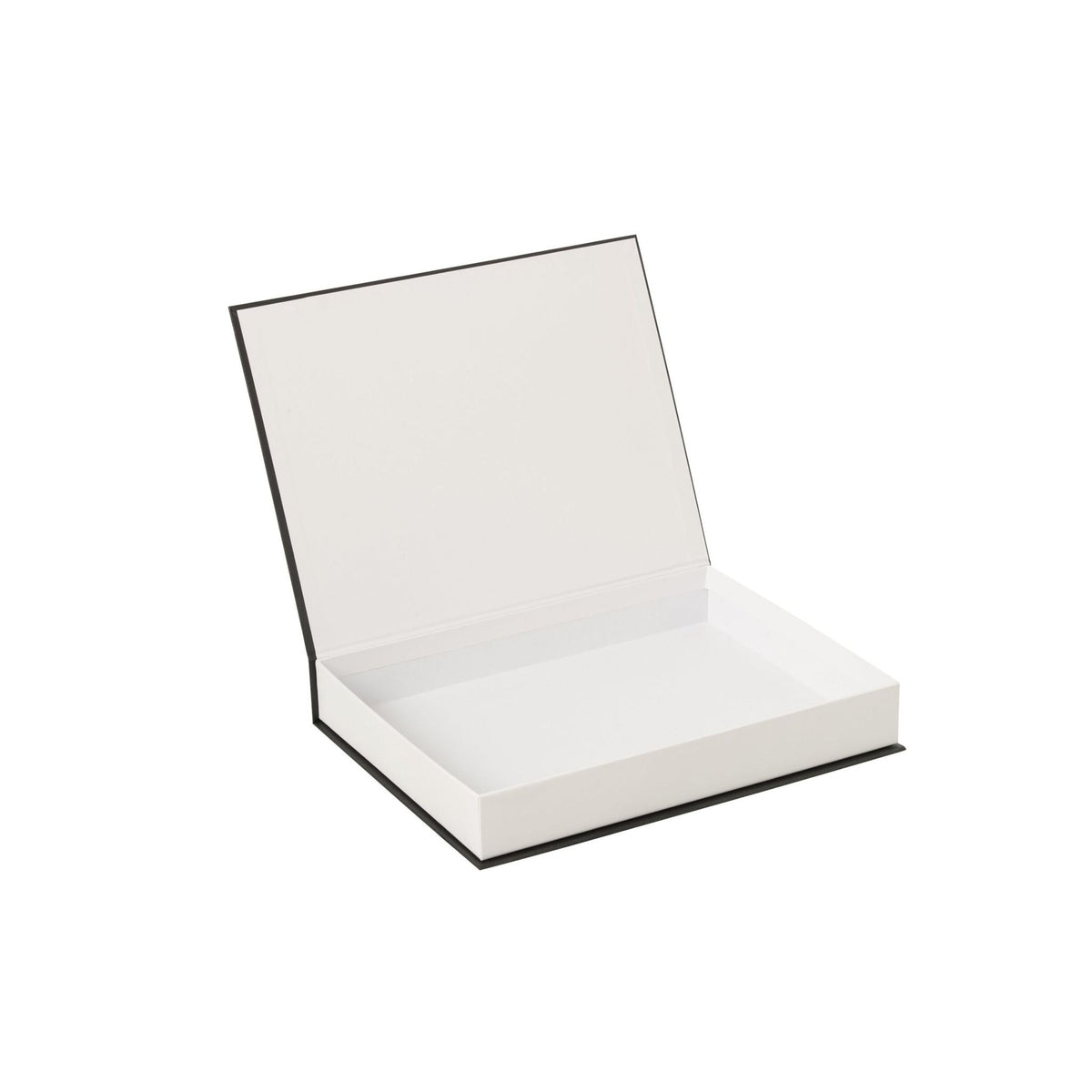 Set of 4 Storage Box Book Paper White/Black J-Line
