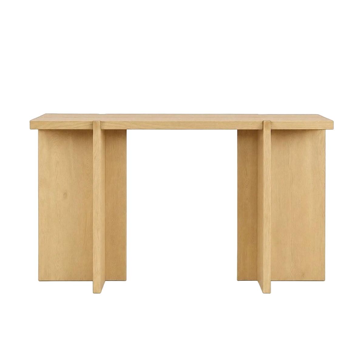 Sidetable Asa Eikenhout Gezeept Naturel van Pomax, tweede aanzicht dat de vorm en het eikenhout toont