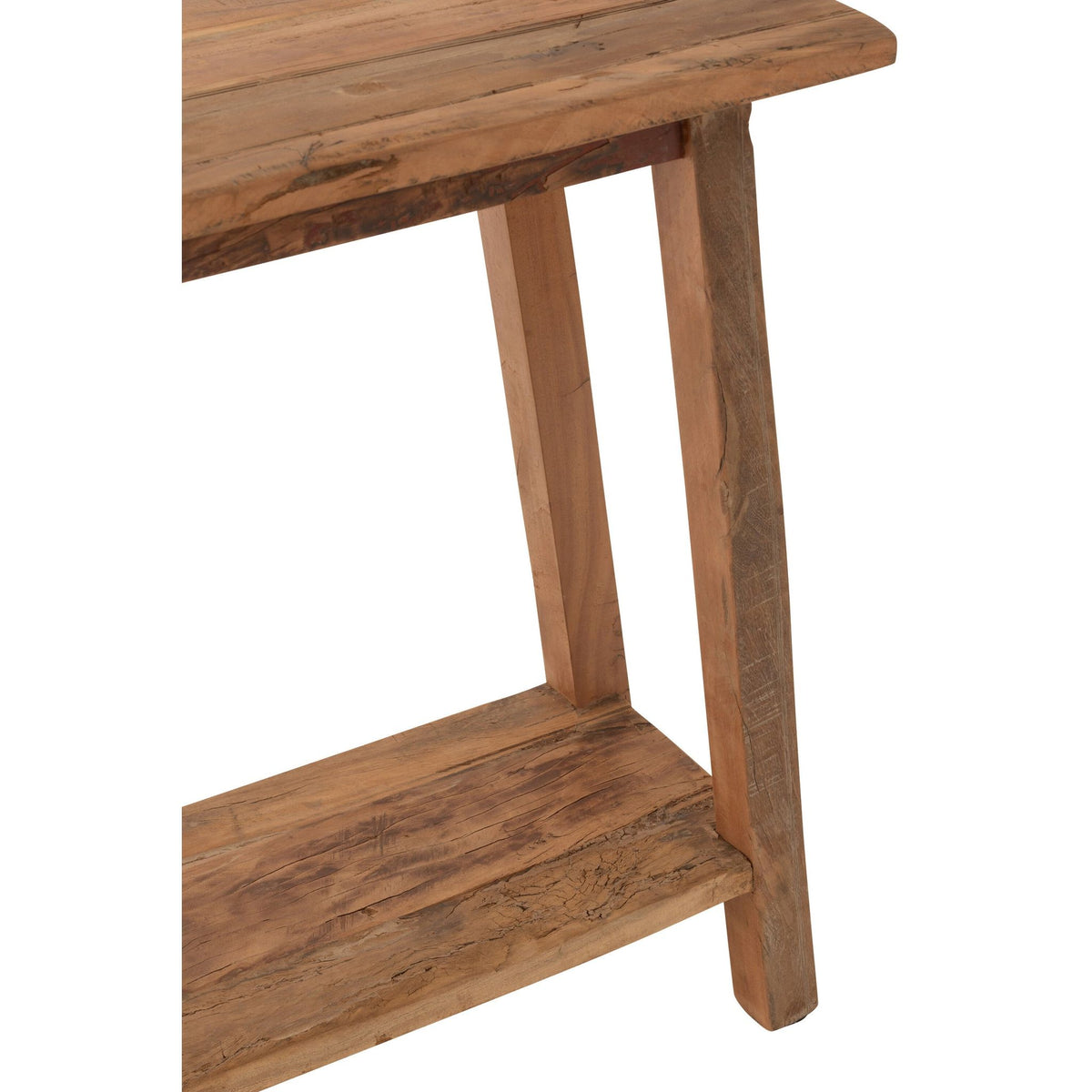 Square Side Table Recycled Wood Natural J-Line
