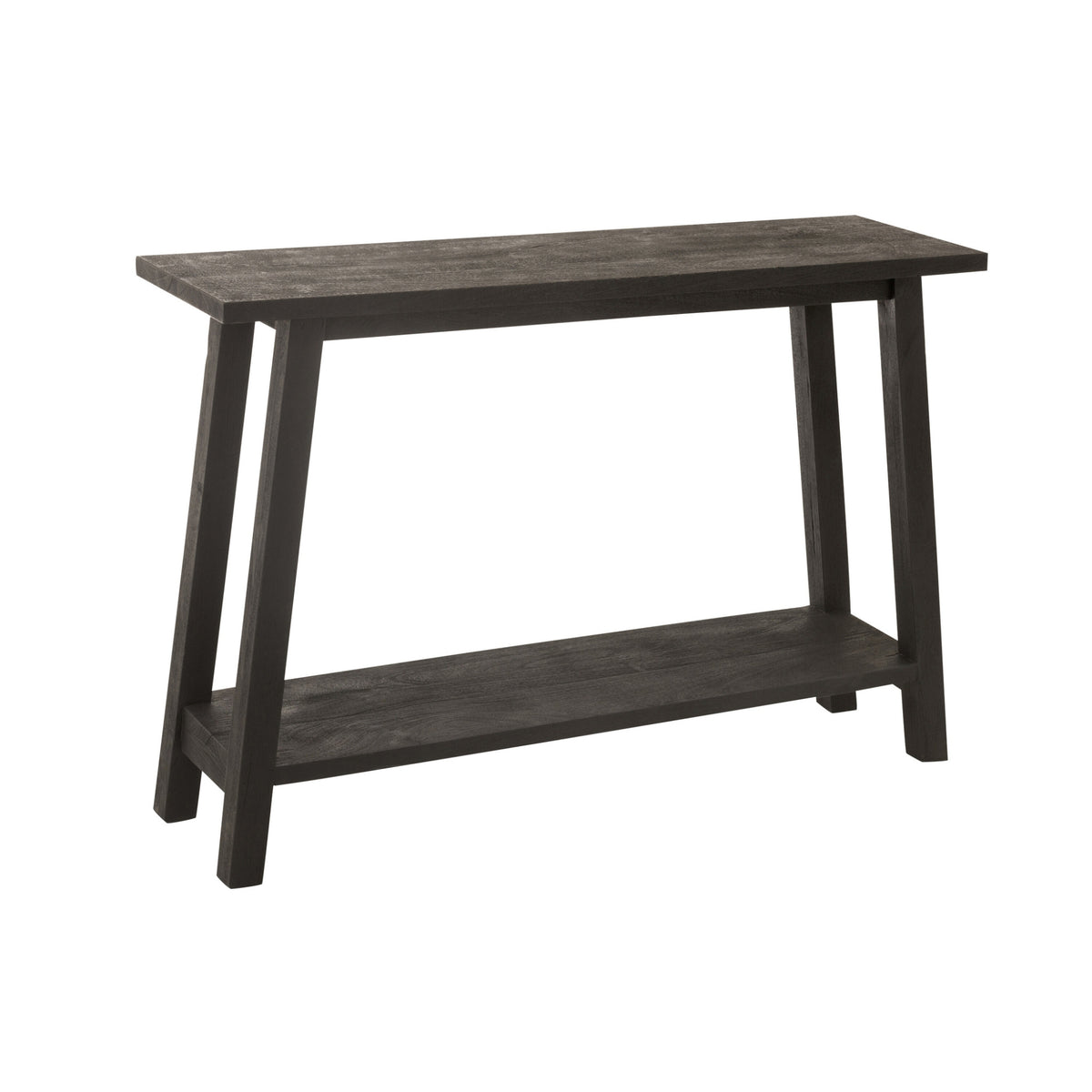 Square Mango Wood Side Table Black J-Line