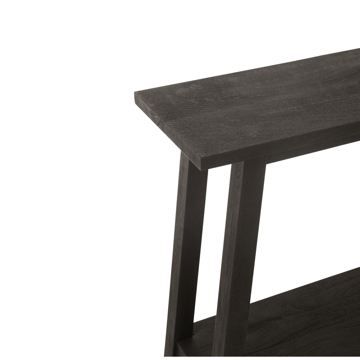 Square Mango Wood Side Table Black J-Line